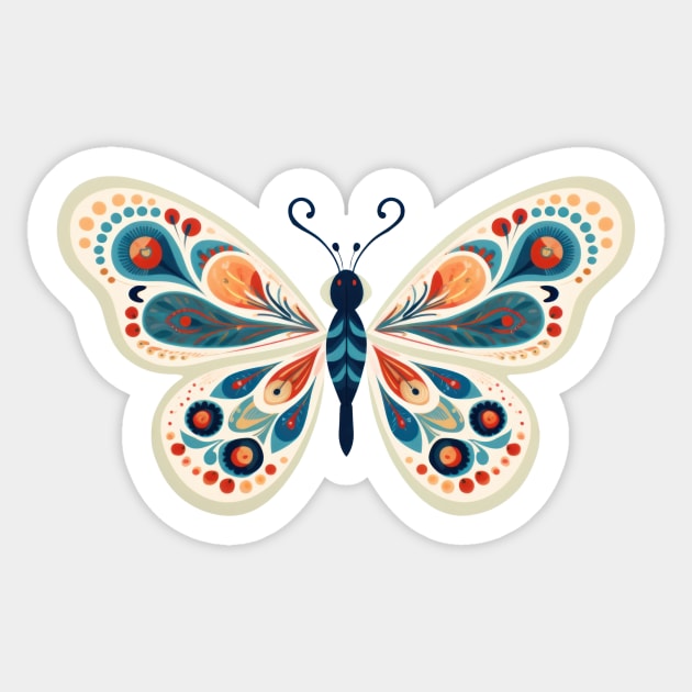 Boho Floral Butterfly . Sticker by Alienated